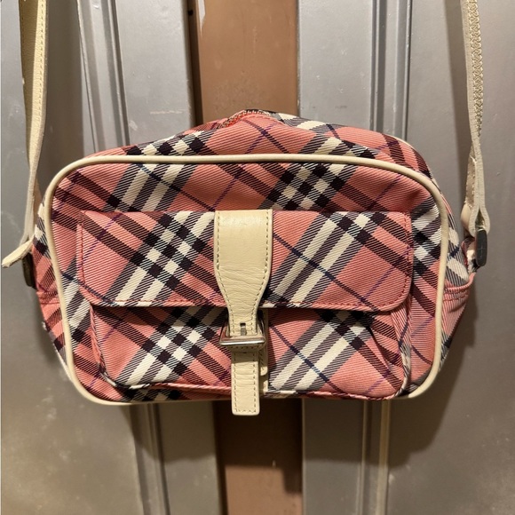 Burberry Pink Plaid Crossbody Bag - Picture 1 of 9